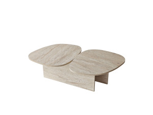 Tavolino in legno "Stones" 125 x 60 x 38 cm - Travertino