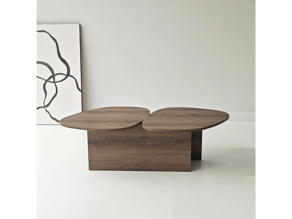 Tavolino in legno "Stones" 125 x 60 x 38 cm - Noce