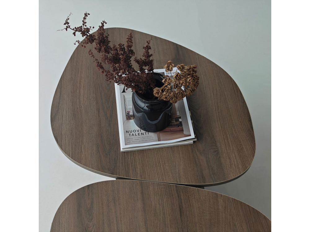 Tavolino in legno "Stones" 125 x 60 x 38 cm - Noce
