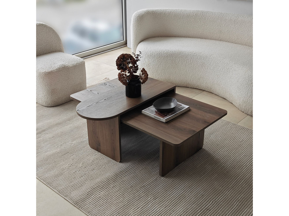 Set di tavolini in legno "Paris" 105 x 60 x 35 cm - Bronzo