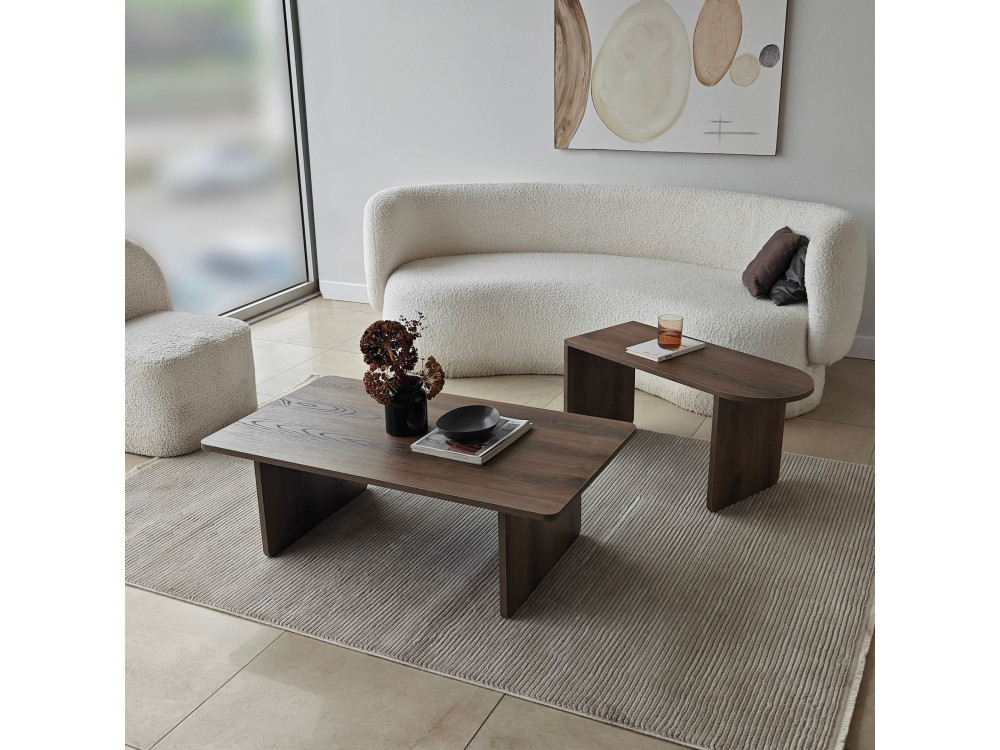 Set di tavolini in legno "Paris" 105 x 60 x 35 cm - Bronzo