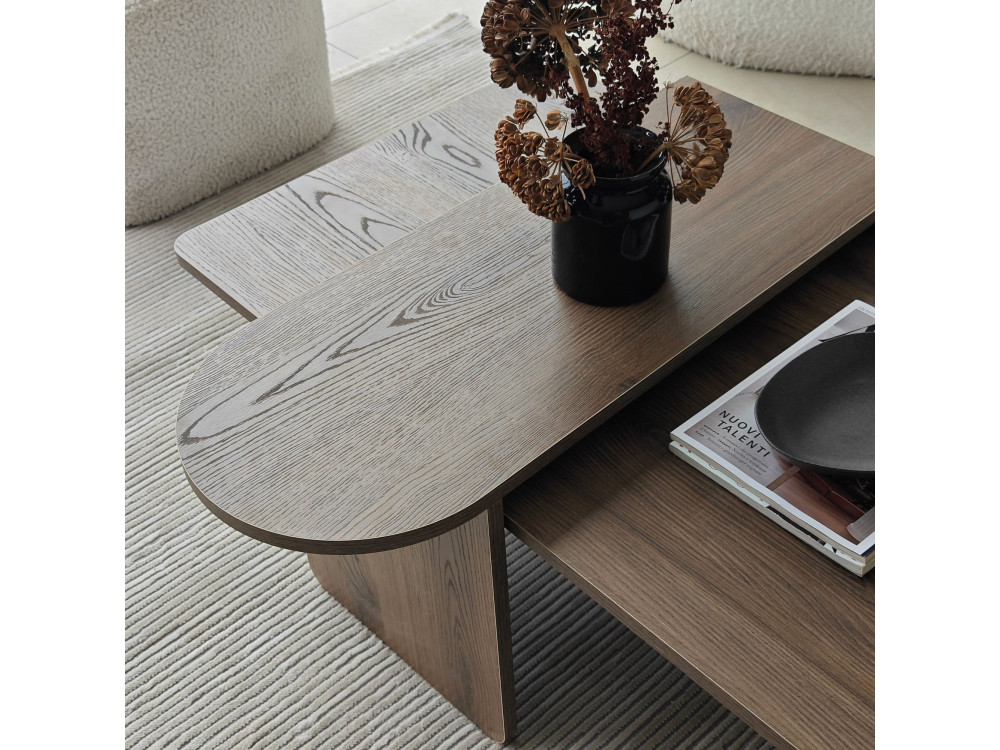 Set di tavolini in legno "Paris" 105 x 60 x 35 cm - Bronzo
