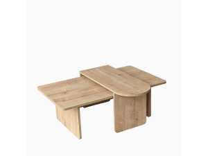 Set di tavolini in legno "Paris" 105 x 60 x 35 cm - Bronzo