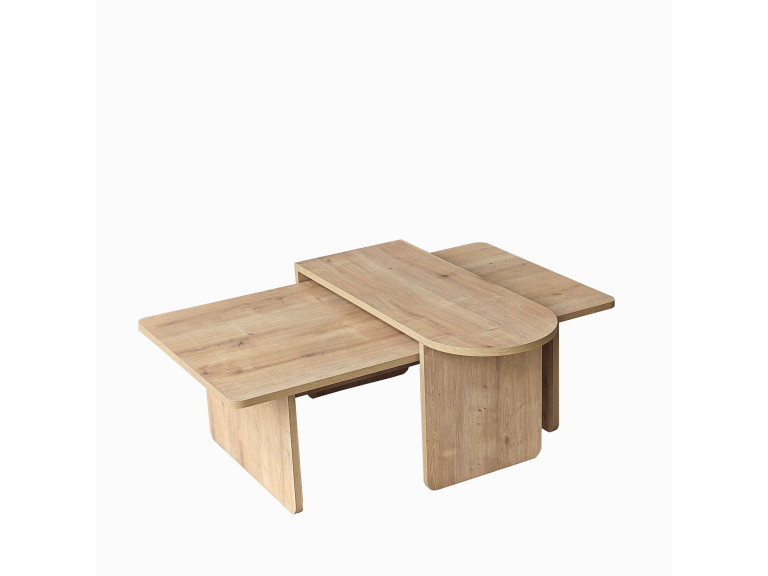 Set di tavolini in legno "Paris" 105 x 60 x 35 cm - Bronzo