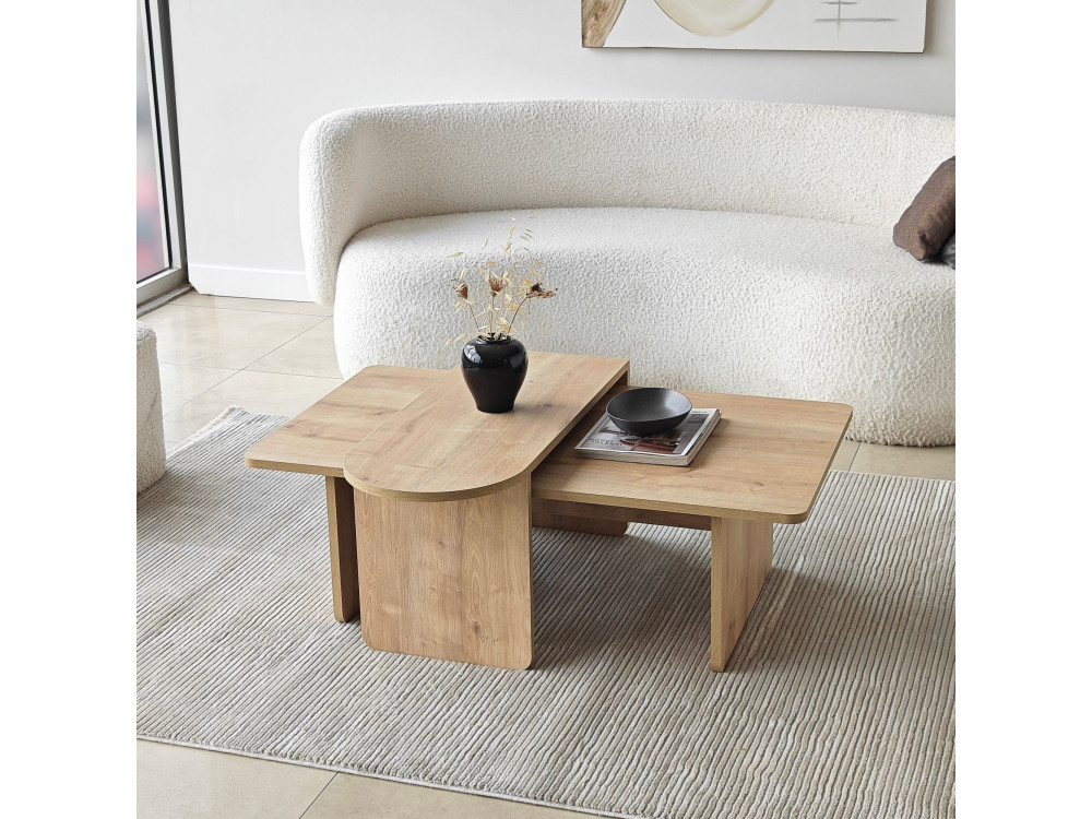 Set di tavolini in legno "Paris" 105 x 60 x 35 cm - Bronzo
