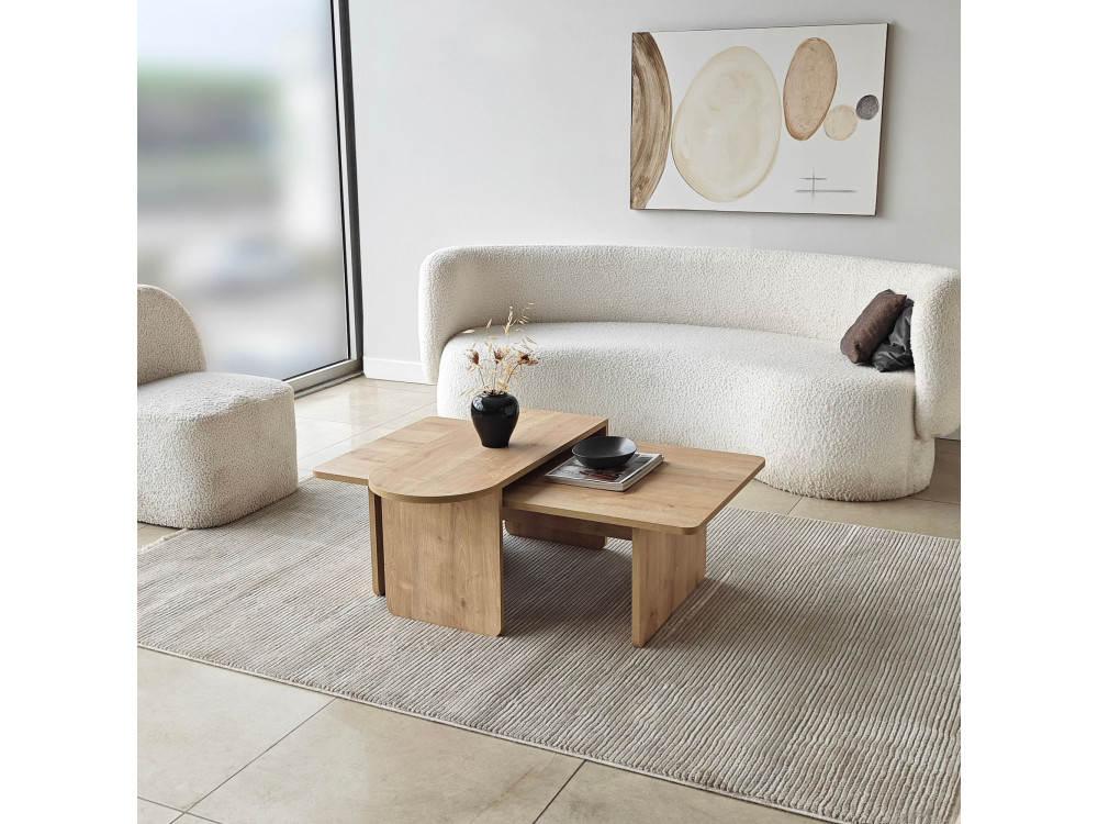 Set di tavolini in legno "Paris" 105 x 60 x 35 cm - Bronzo