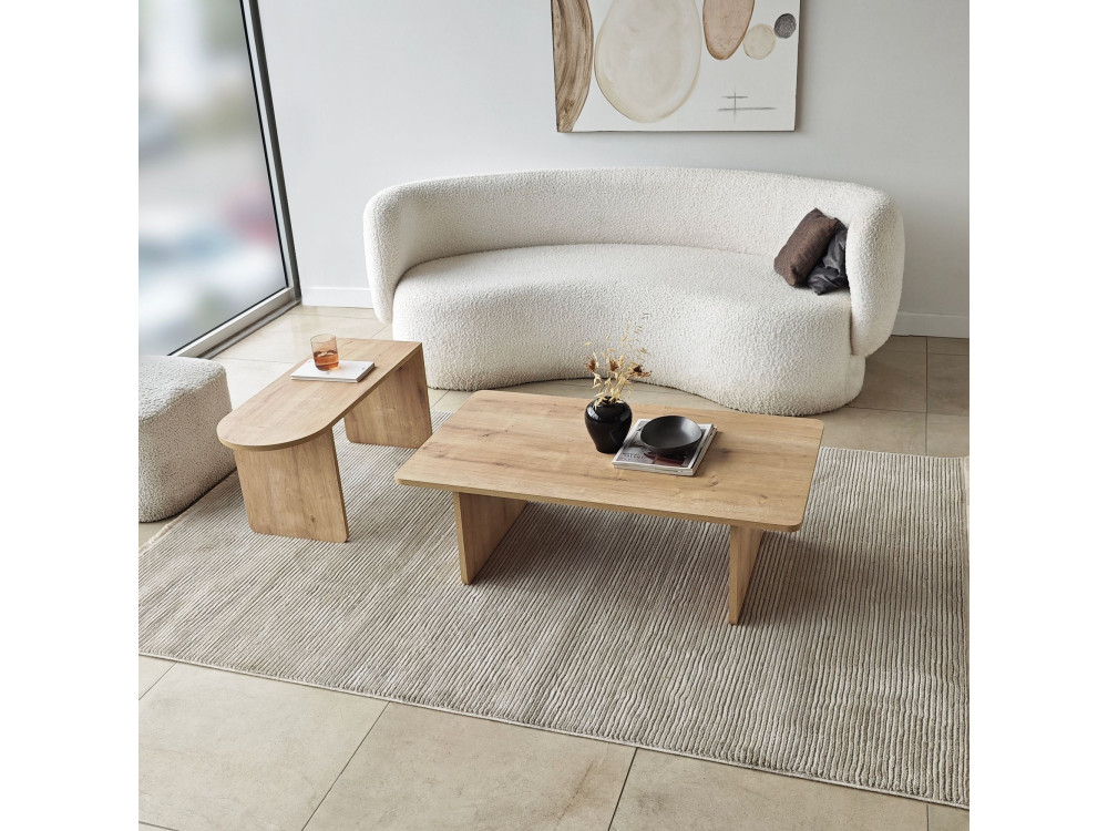 Set di tavolini in legno "Paris" 105 x 60 x 35 cm - Bronzo