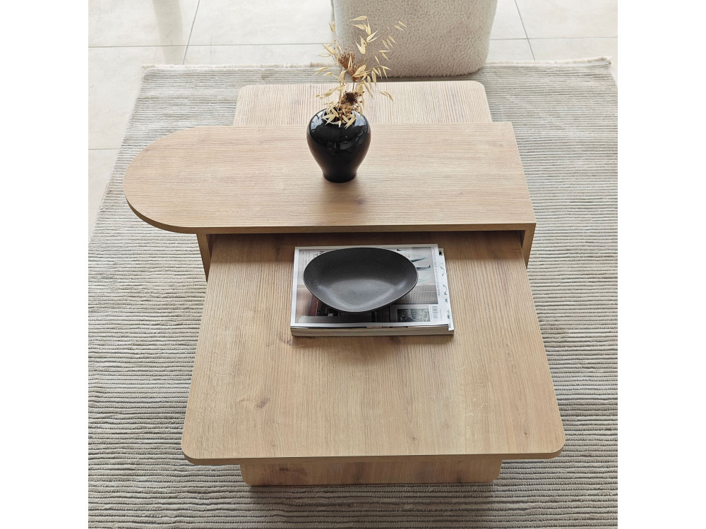 Set di tavolini in legno "Paris" 105 x 60 x 35 cm - Bronzo