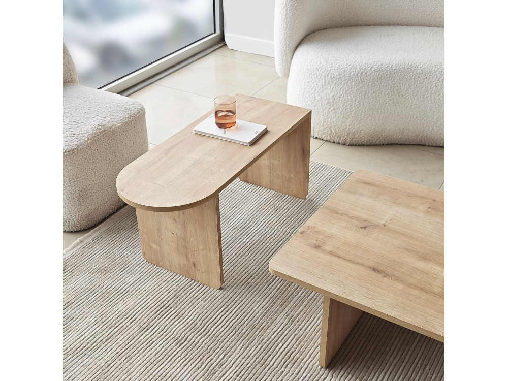 Set di tavolini in legno "Paris" 105 x 60 x 35 cm - Bronzo