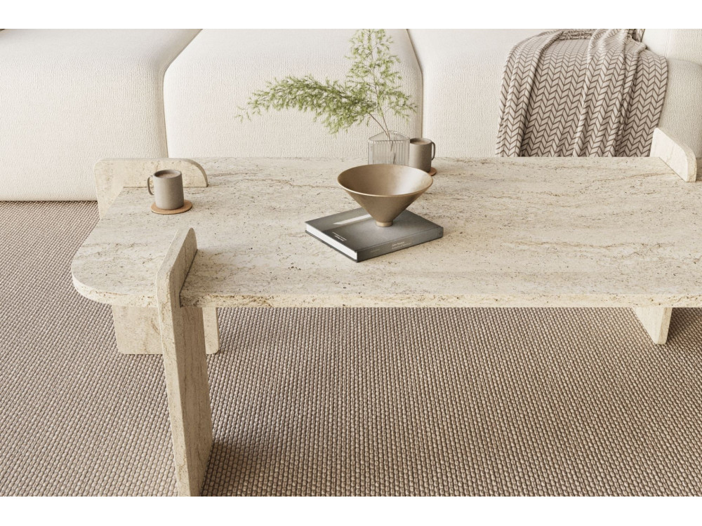Tavolino in legno "Lovge" 120 x 60 x 35 cm - Travertino