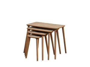 Tavolo nido in legno "Luci" 4 pezzi 70 x 40 x 55 cm - Rovere