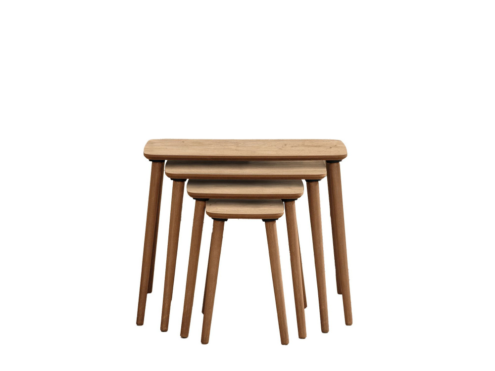 Tavolo nido in legno "Luci" 4 pezzi 70 x 40 x 55 cm - Rovere