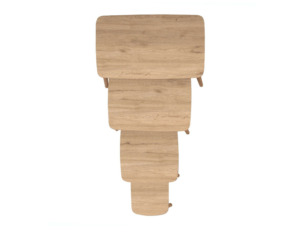 Tavolo nido in legno "Luci" 4 pezzi 70 x 40 x 55 cm - Rovere