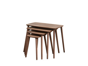 Tavolo nido in legno "Luci" 4 pezzi 70 x 40 x 55 cm - Noce