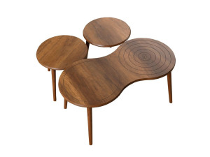 Set di tavolini in legno "Marlo" 100 x 50 x 45 cm - Noce