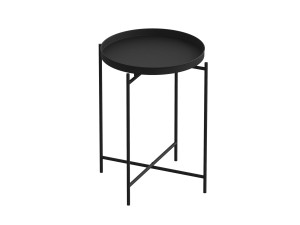 Tavolino in metallo "Sheby" 46 x 46 x 56 cm - Nero