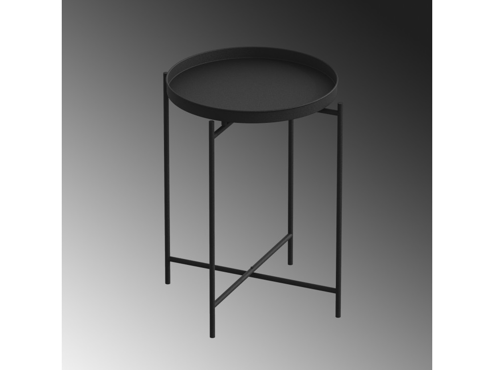 Tavolino in metallo "Sheby" 46 x 46 x 56 cm - Nero