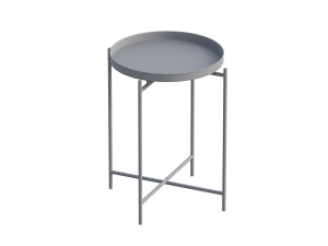 Tavolino in metallo "Sheby" 46 x 46 x 56 cm - Grigio
