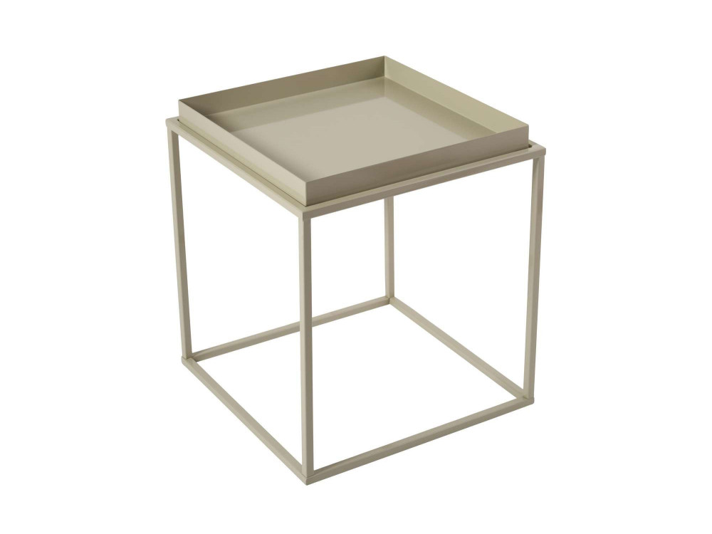 Tavolino in metallo "Koala" 45 x 45 x 52 cm - Taupe