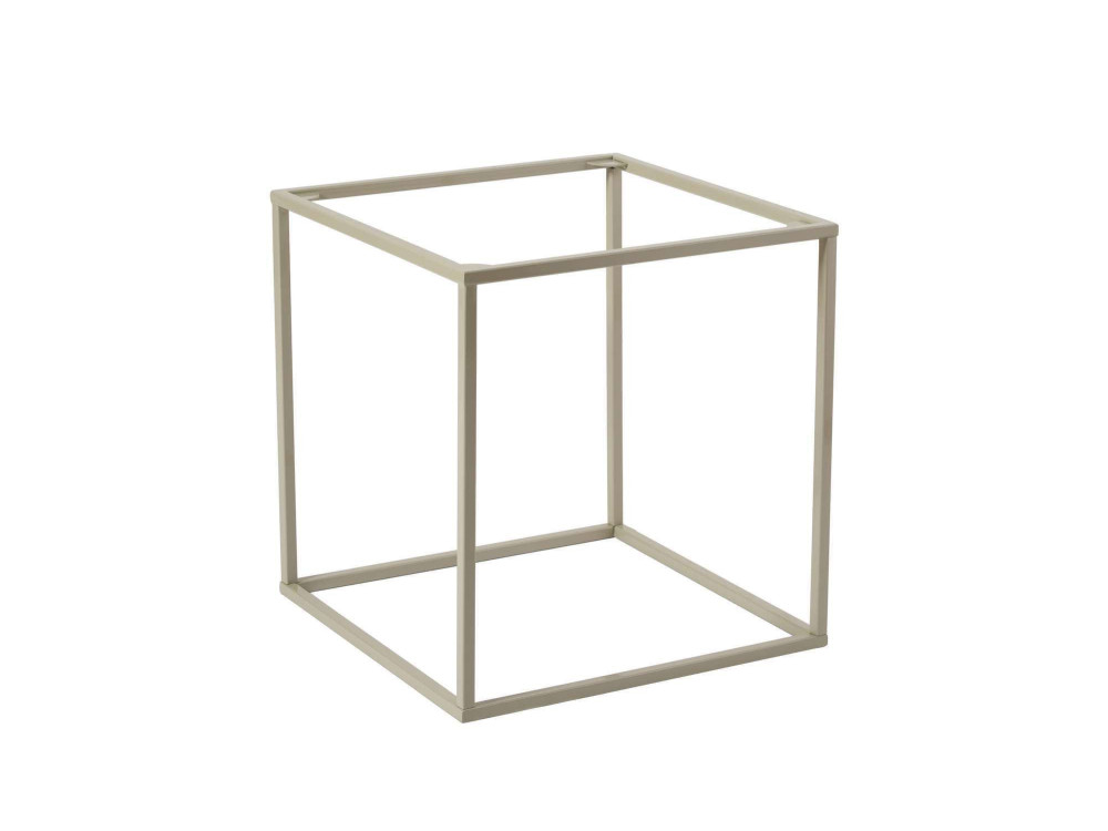 Tavolino in metallo "Koala" 45 x 45 x 52 cm - Taupe