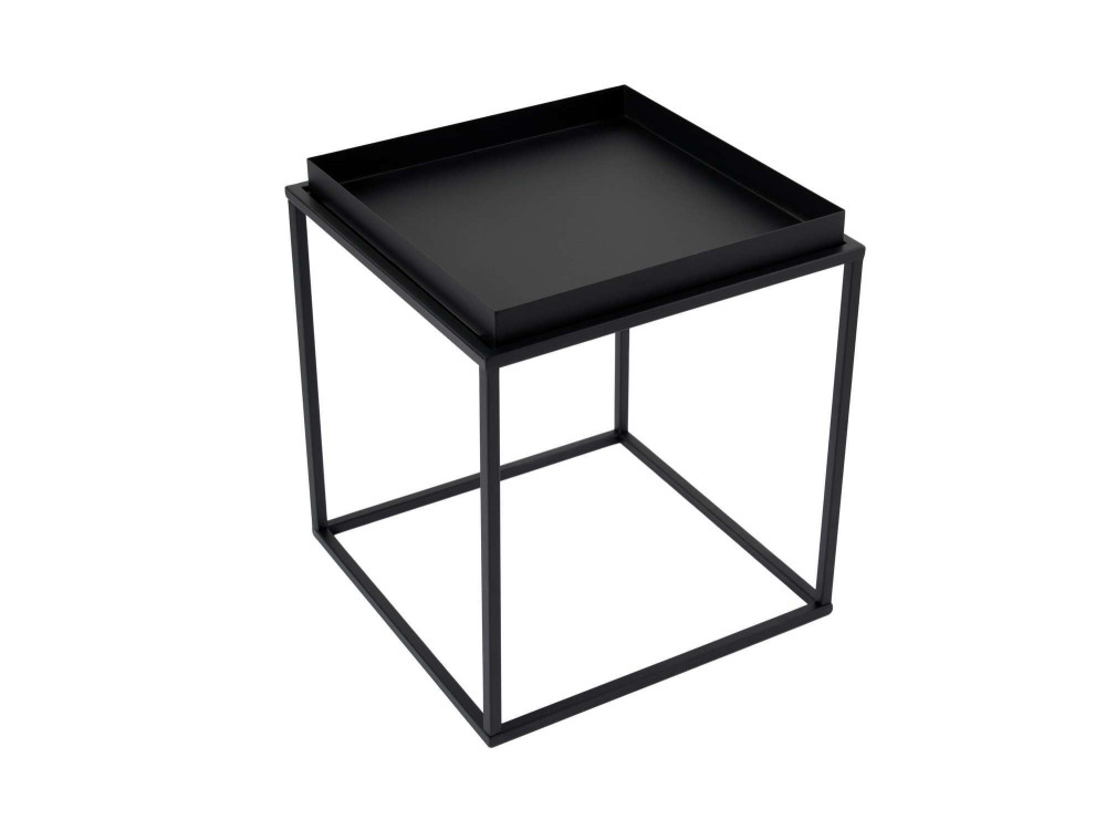 Tavolino in metallo "Koala" 45 x 45 x 52 cm - Nero
