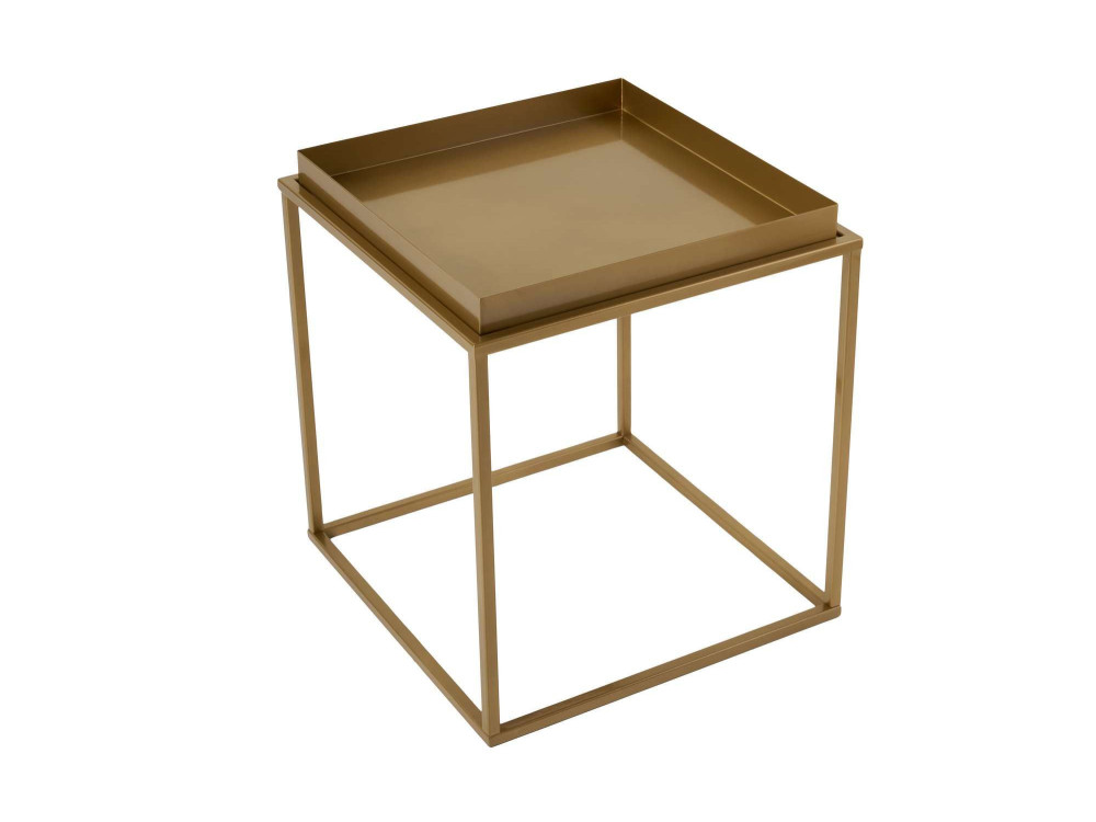 Tavolino in metallo "Koala" 45 x 45 x 52 cm - Oro