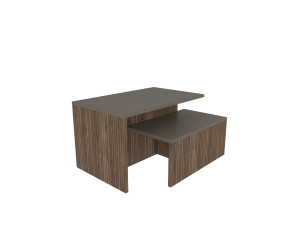 Tavolo nido in legno 2 pezzi "Twins" 72 x 45 x 42 cm - Taupe