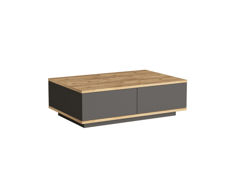 Tavolino in legno "Frew" - 90 x 60 x 28 cm - Marrone