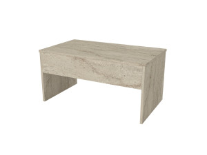 Tavolino "Akilli" con contenitore in legno - 90 x 45 x 52 cm - Travertino