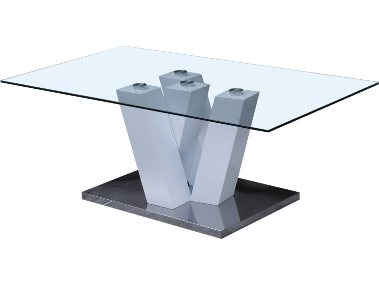 Tavolo basso "Gaya" - 110 x 60 x 40 cm - Blanc laccato