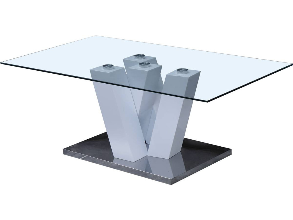 Tavolo basso "Gaya" - 110 x 60 x 40 cm - Blanc laccato
