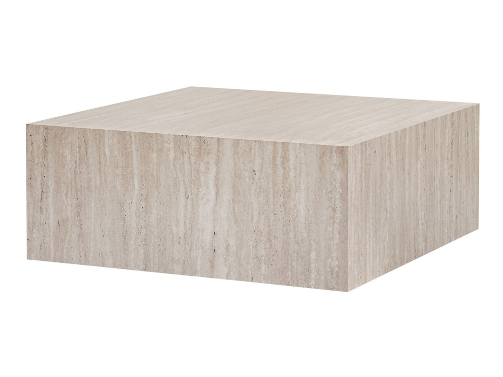 Tavolino in MDF "Prizma" - 90 x 90 x 35 cm - Travertino