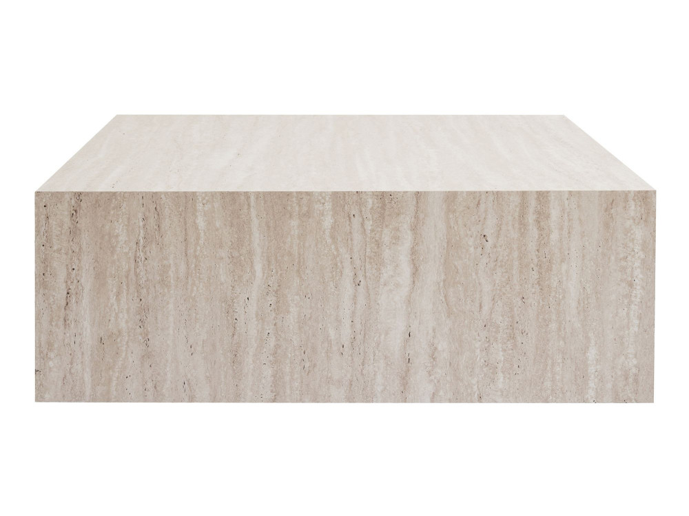 Tavolino in MDF "Prizma" - 90 x 90 x 35 cm - Travertino