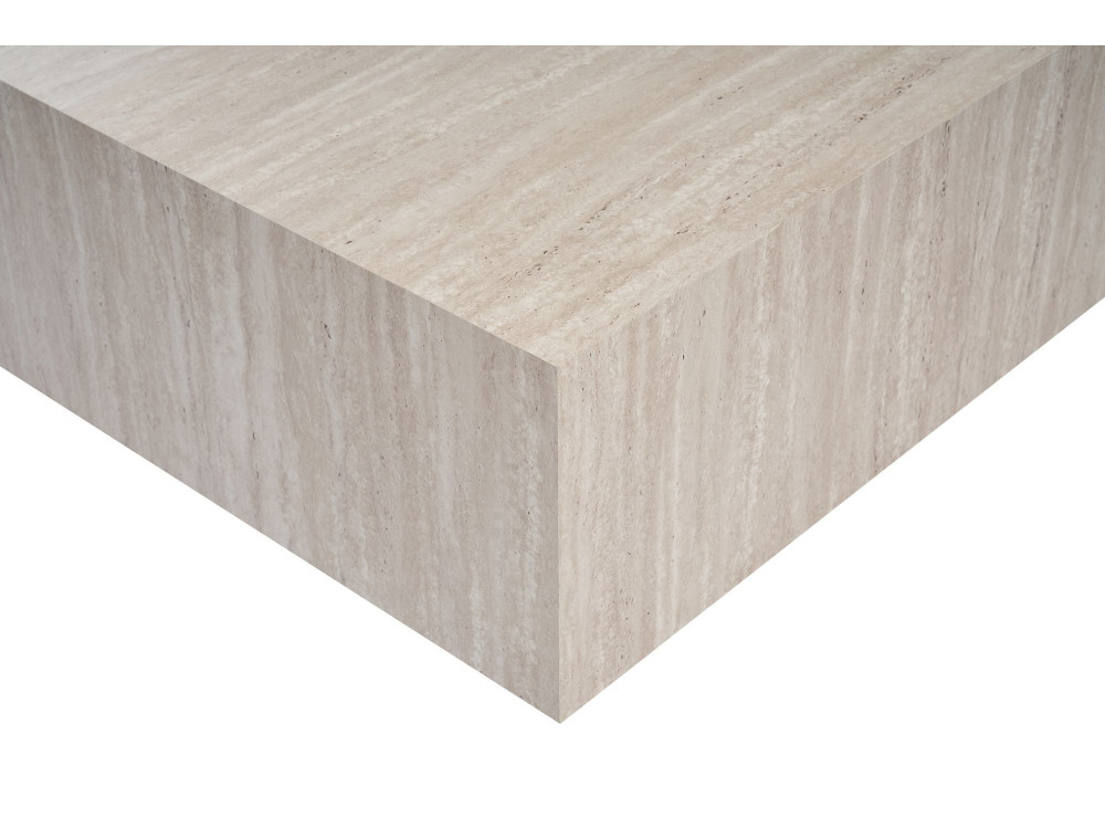 Tavolino in MDF "Prizma" - 90 x 90 x 35 cm - Travertino