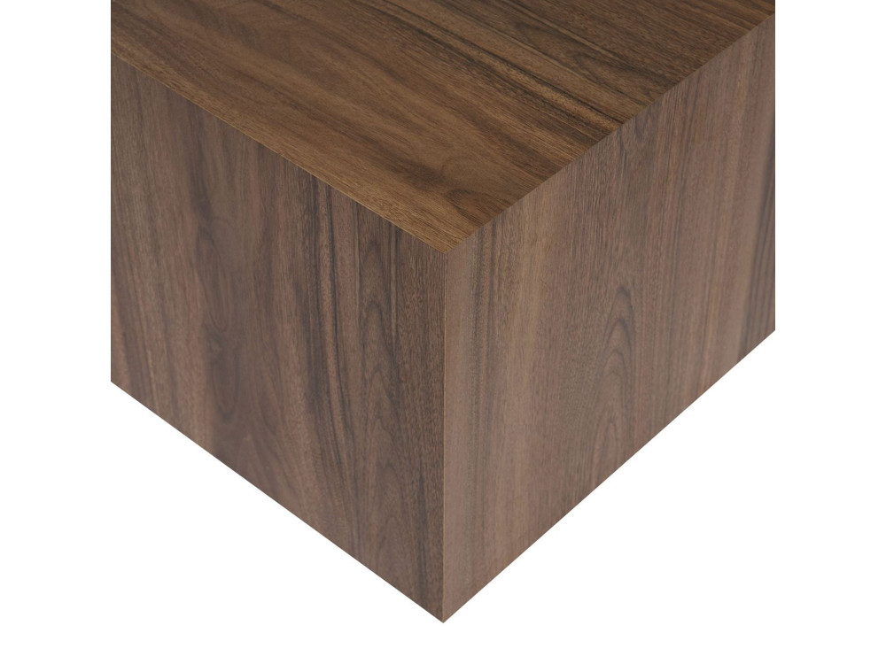 Tavolino in MDF "Prizma" - 90 x 90 x 35 cm - Noce