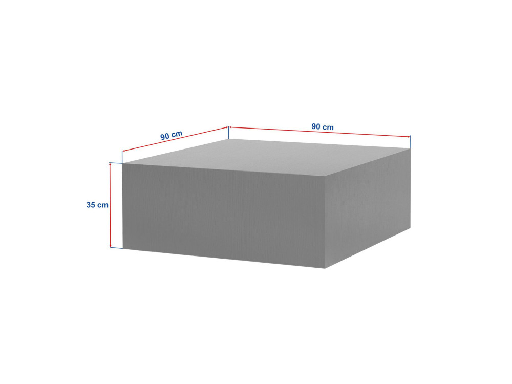 Tavolino in MDF "Prizma" - 90 x 90 x 35 cm - Noce