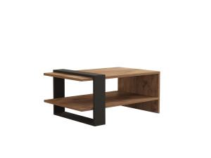 Tavolino in legno "Ova" - 80 x 55 x 35 cm - Marrone