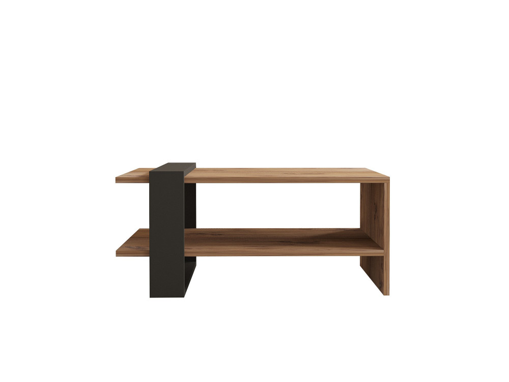 Tavolino in legno "Ova" - 80 x 55 x 35 cm - Marrone