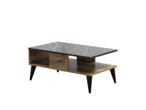 Tavolino in legno "Lidya" - 90 x 54 x 39 cm - Marrone