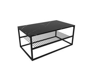Tavolino in legno "Asude" - 95 x 55 x 42 cm - Nero