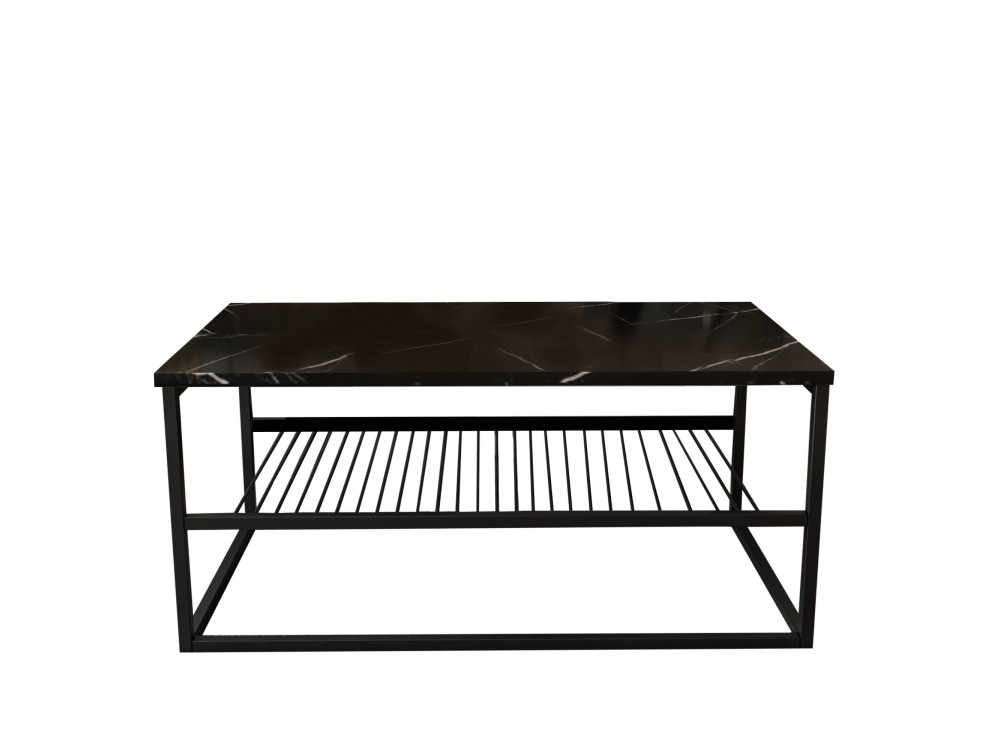 Tavolino in legno "Asude" - 95 x 55 x 42 cm - Nero