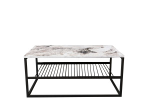 Tavolino in legno "Asude" - 95 x 55 x 42 cm - Bianco