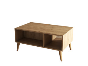 Tavolino in legno "Exxen" - 90 x 41 x 54 cm - Marrone