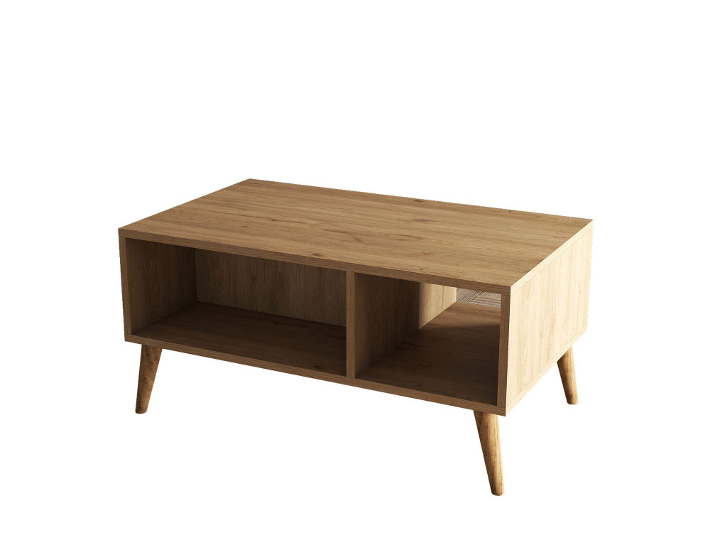 Tavolino in legno "Exxen" - 90 x 41 x 54 cm - Marrone