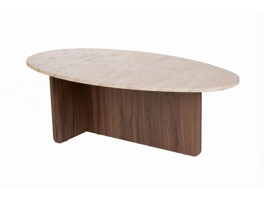 Tavolino in legno "Orba" - 120 x 65 x 40 cm - Travertino