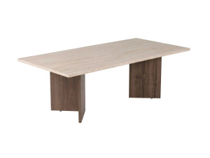 Tavolino in legno "Sabin" - 119 x 60 x 40 cm - Travertino