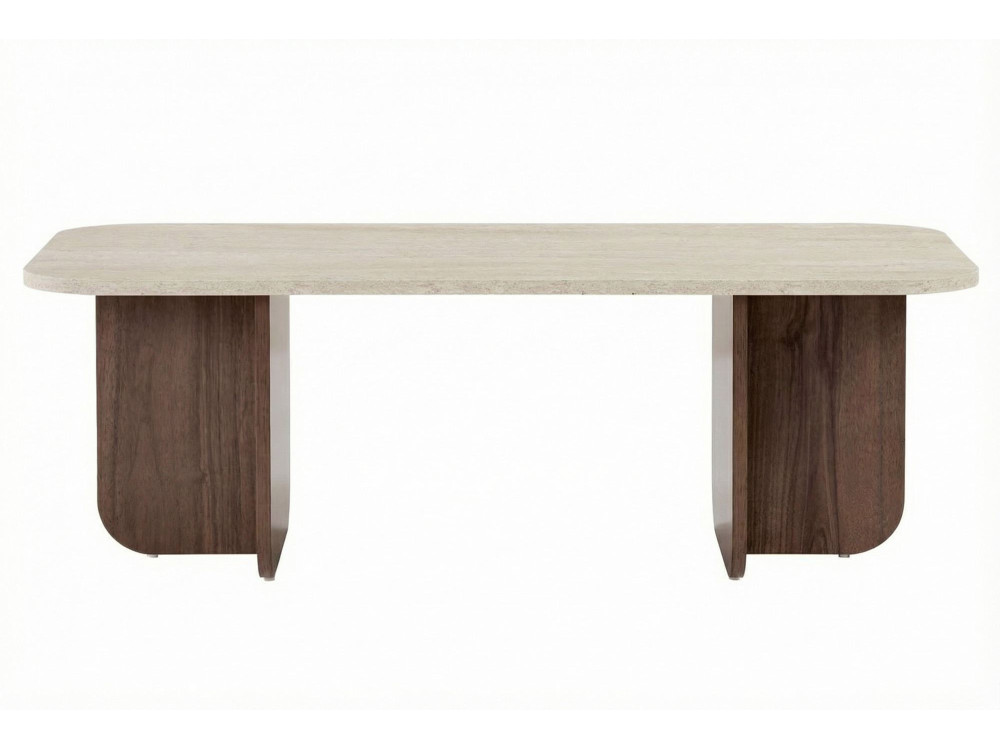 Tavolino in legno "Akira" - 120 x 60 x 41 cm - Travertino