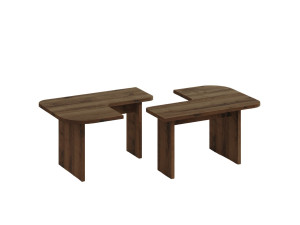 Set di tavolini in legno "Iris" - 90 x 45 x 35 cm - Marrone