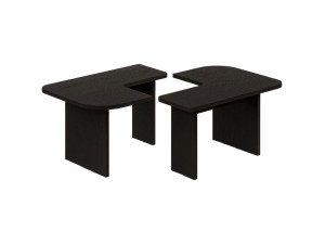 Set di tavolini in legno "Iris" - 90 x 45 x 35 cm - Nero