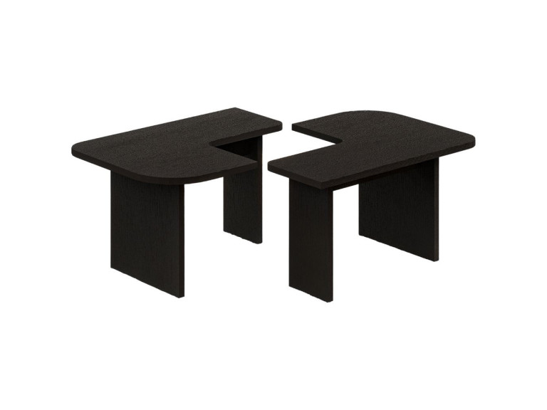 Set di tavolini in legno "Iris" - 90 x 45 x 35 cm - Nero